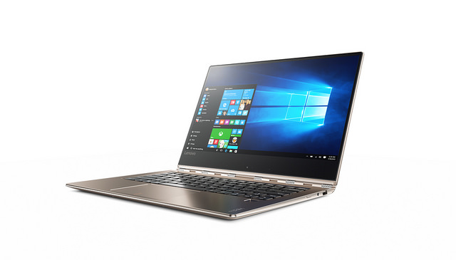 alt="Yoga 910 convertible in gold"