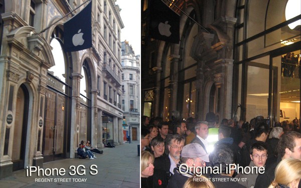 alt="iPhone 3G S at Regent Street"