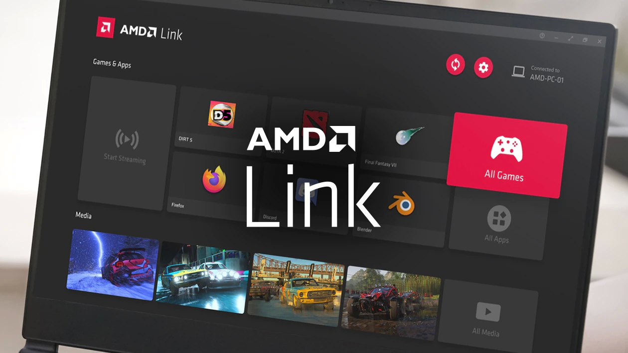 alt="ภาพตัวอย่าง AMD Link for Windows จากเว็บไซต์ AMD"