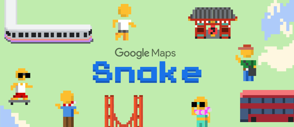 alt="Google Maps Snake"