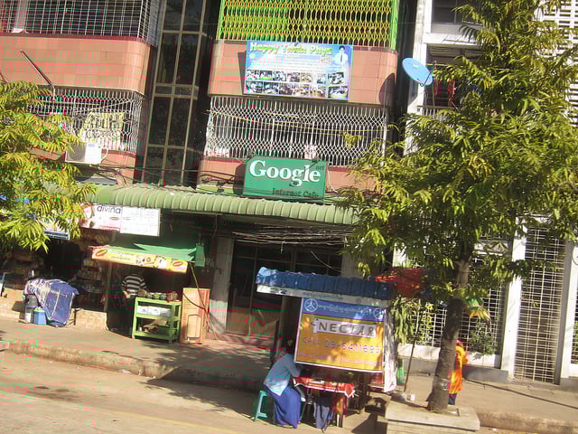 alt="Yangon Street"