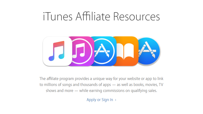 alt="iTunes Affiliate Program"