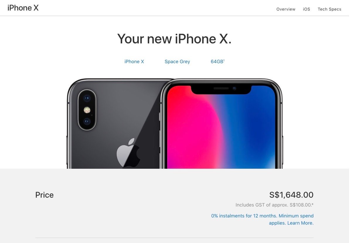 alt="iPhone X in Singapore"