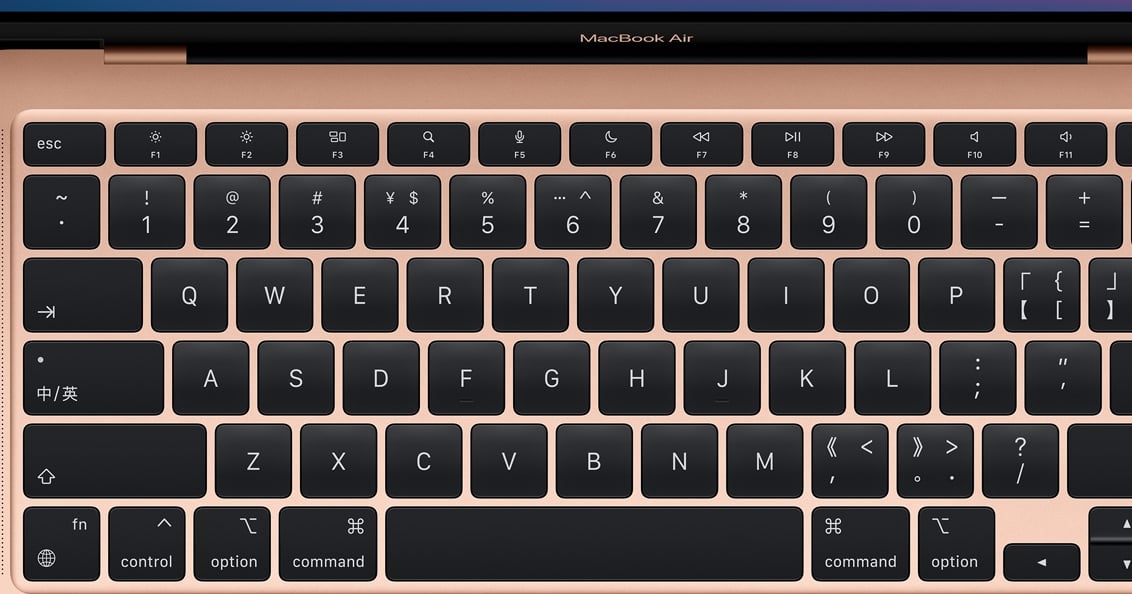 alt="MacBook Air's keyboard"