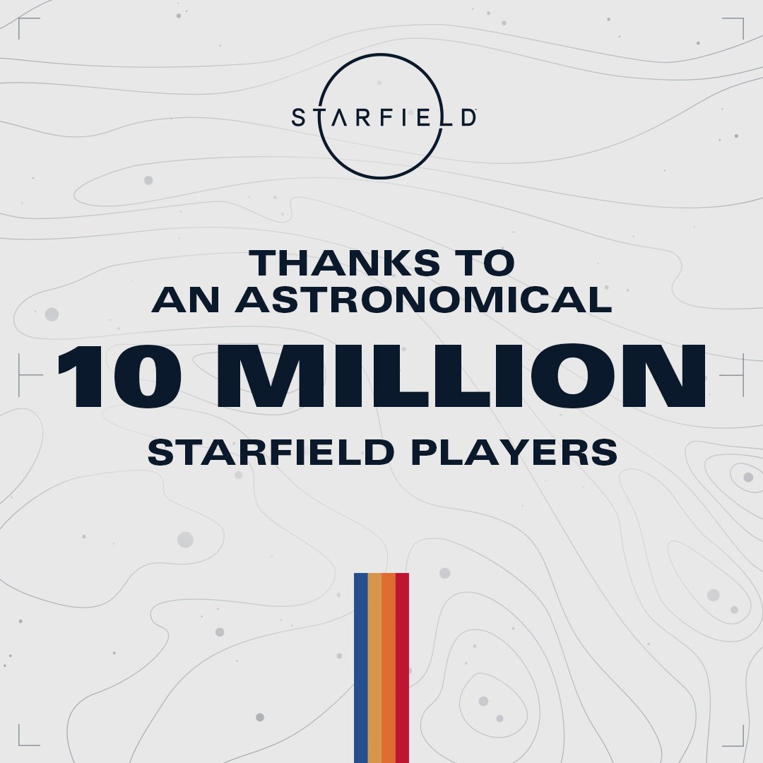 Bethesda เผยจำนวนผู้เล่น Starfield รวมทุกแพลตฟอร์มเกิน 10 ล้านคนแล้ว เพิ่มจาก 6 ล้านคนเมื่อต้นเดือนกันยายน และยังถือเป็นเกมเปิดตัวยอดเยี่ยมที่สุดของค่าย Bethesda เอง