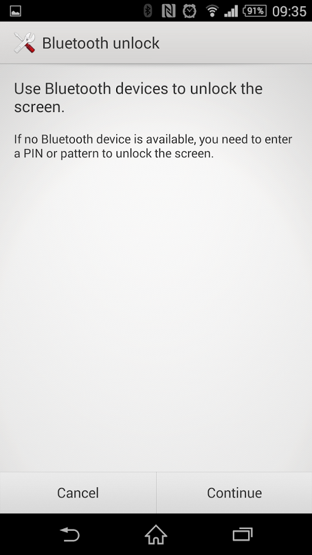 alt="Xperia Z3 Bluetooth unlock"