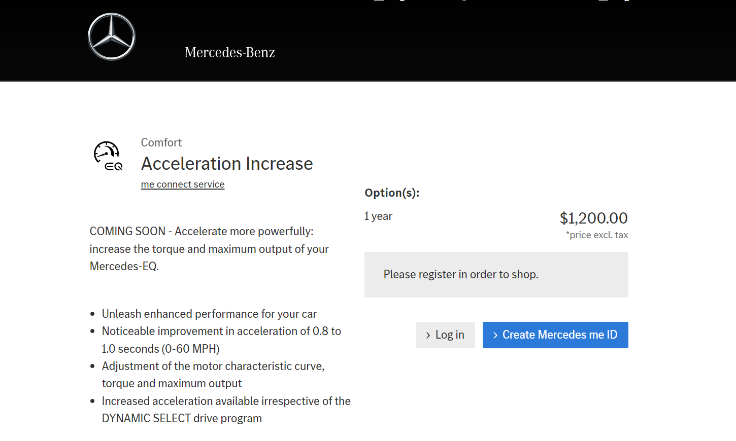 Mercedes Benz ขายแพ็กเกจปลดล็อคการเร่งเครื่องให้เร็วขึ้น ราคา 1,200  ดอลลาร์ต่อปี | Blognone