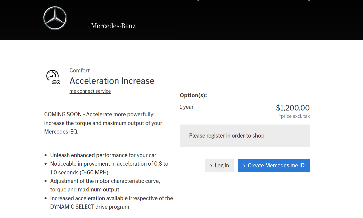 Mercedes Benz ขายแพ็กเกจปลดล็อคการเร่งเครื่องให้เร็วขึ้น ราคา 1,200 ดอลลาร์ต่อปี | Blognone Mercedes Benz ขายแพ็กเกจปลดล็อคการเร่งเครื่องให้เร็วขึ้น ราคา 1,200 ดอลลาร์ต่อปี | Blognone