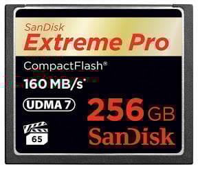 alt="SanDisk CFCard Extreme Pro 256 GB 160 MB/s"