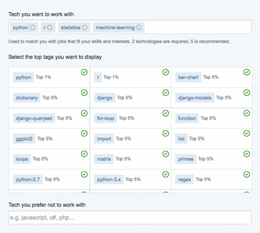 alt="Developer Story prefer and not-prefer tag list feature"