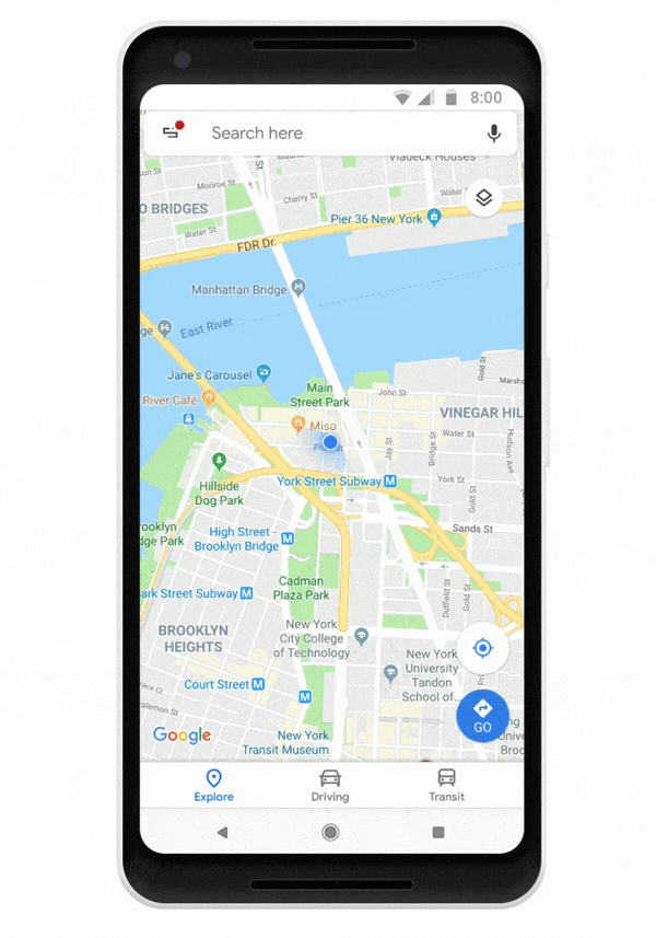 alt="Google Maps Snake"