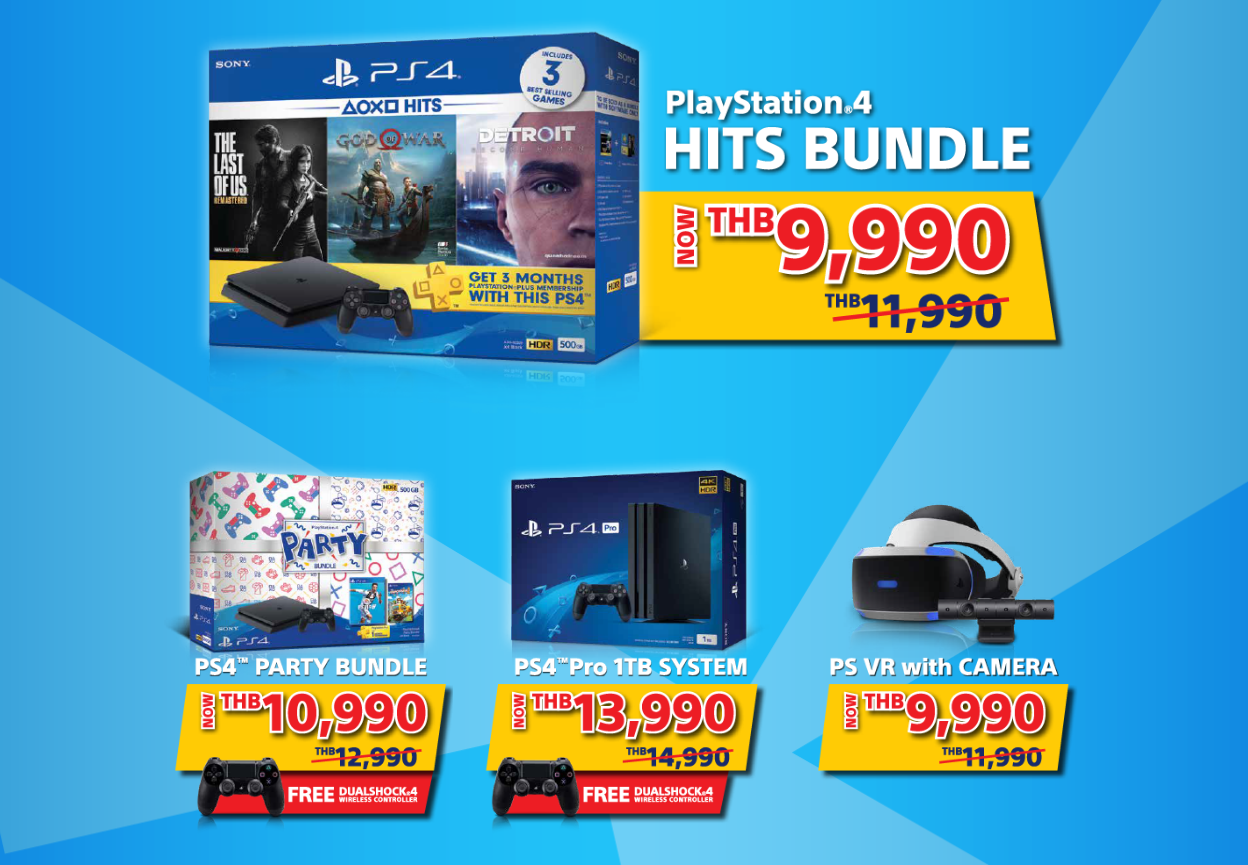 โซนี่ออกโปร PS4 Pro ลดเหลือ 13,990 บาท แถมจอย, PS4 Hits Bundle เหลือ 9,990 บาท | Blognone