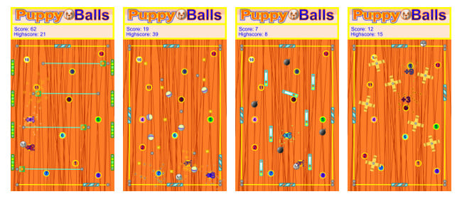 alt="รูปภาพการเล่นเกม Puppy Balls"