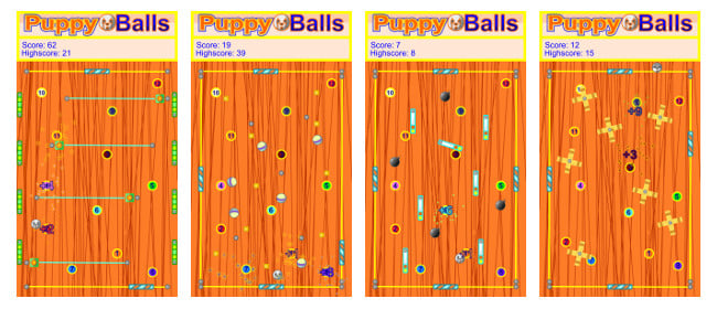 alt="รูปภาพการเล่นเกม Puppy Balls"