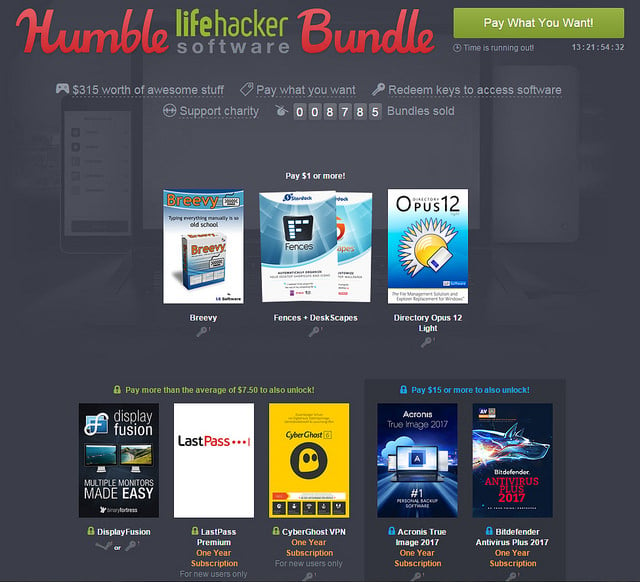 alt="Humble Lifehacker software Bundle"