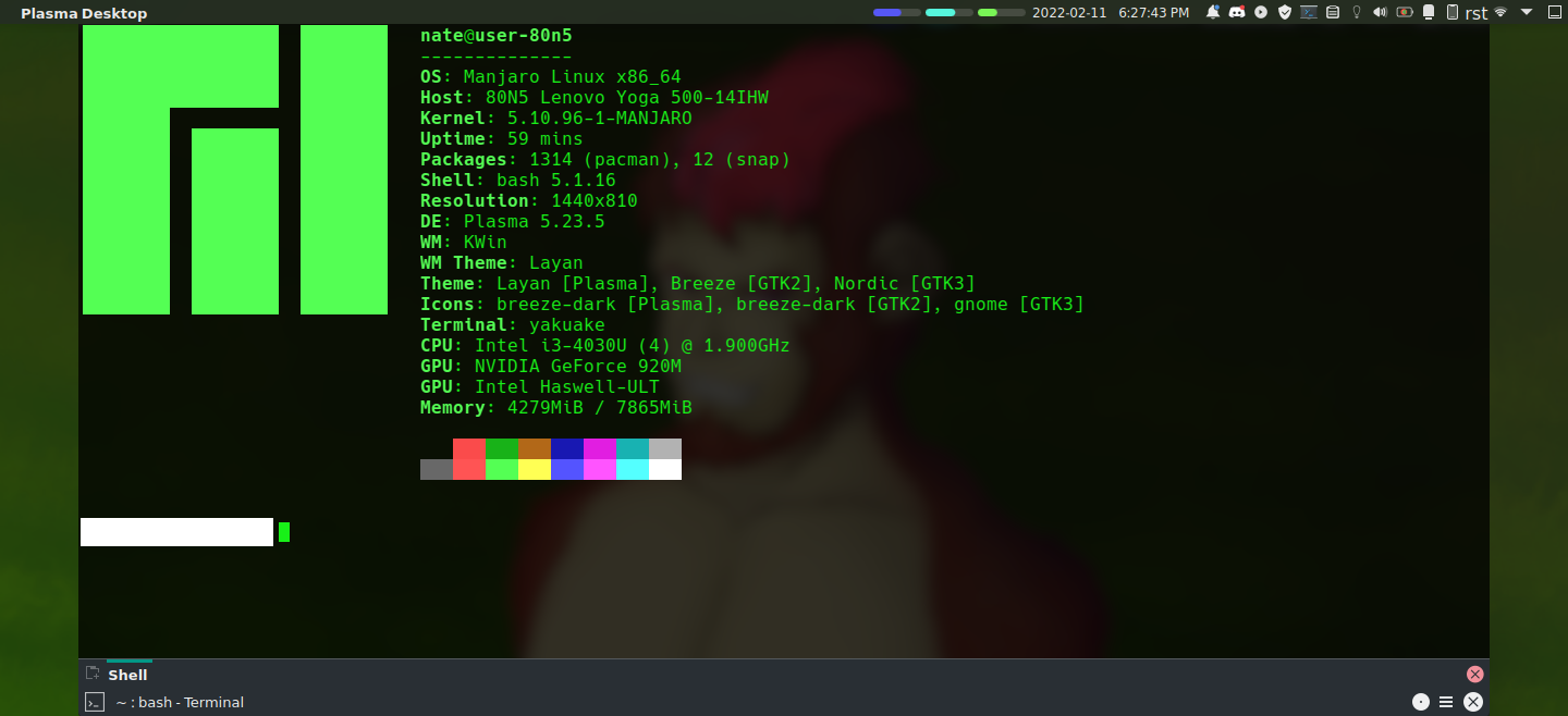 alt="Manjaro Linux KDE"