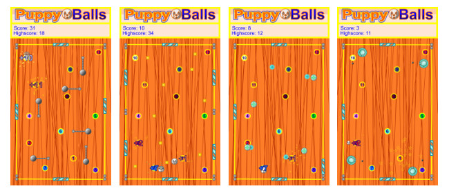 alt="รูปภาพการเล่นเกม Puppy Balls"