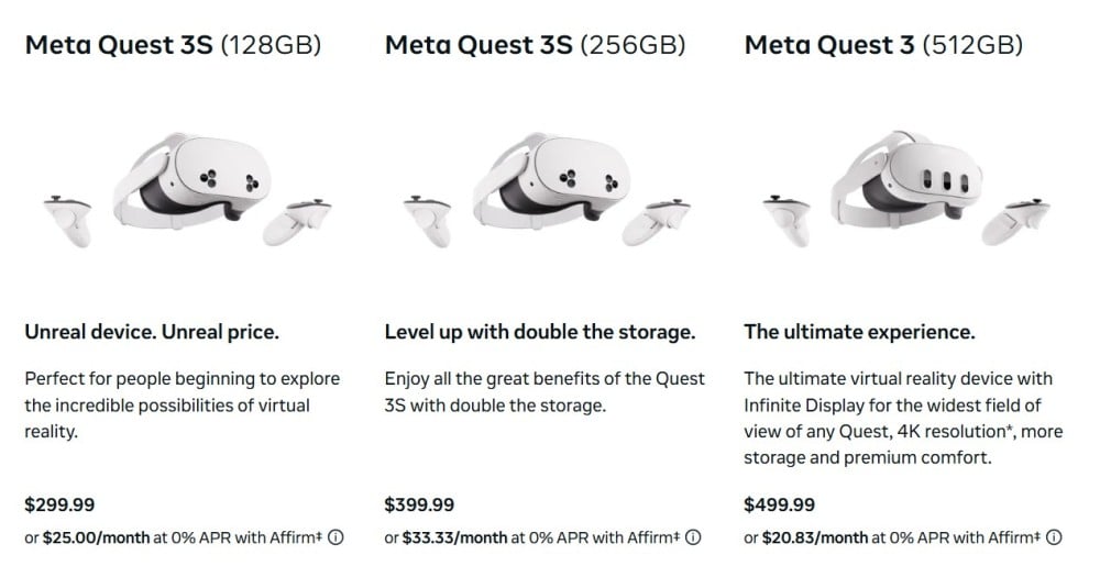 แว่น Meta Quest 3 และ 3S ประกาศขึ้นราคา เพราะต้นทุนค่าแรมแพงขึ้น